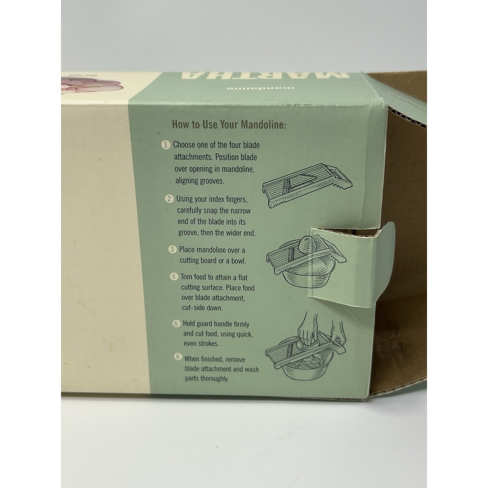 Martha Stewart Mandoline, White, 6 Pieces - Picture 8 of 12